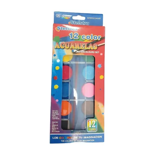 [22088-25] Acuarelas water color set - 12 Colors